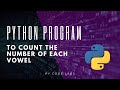 "Python Program: Counting the Number of Each Vowel in a String" #python #pythonprogramming #coding