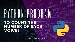 "Python Program: Counting the Number of Each Vowel in a String" #python #pythonprogramming #coding