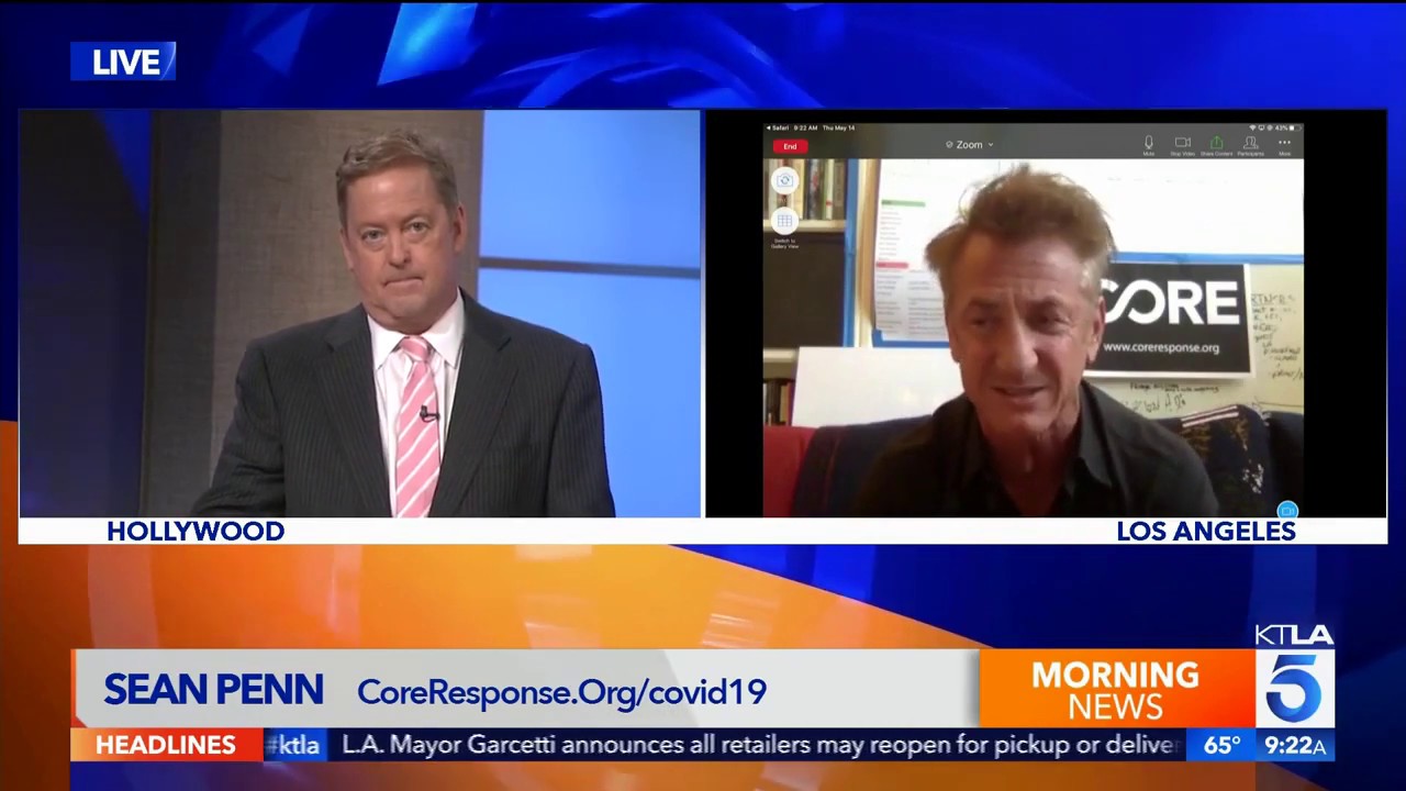 Sean Penn talks CORE and COVID19 testing on KTLA 5 Morning News. YouTube