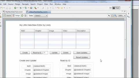 SQL Data Base in Flash Builder - in 5 lines (1 of 5)