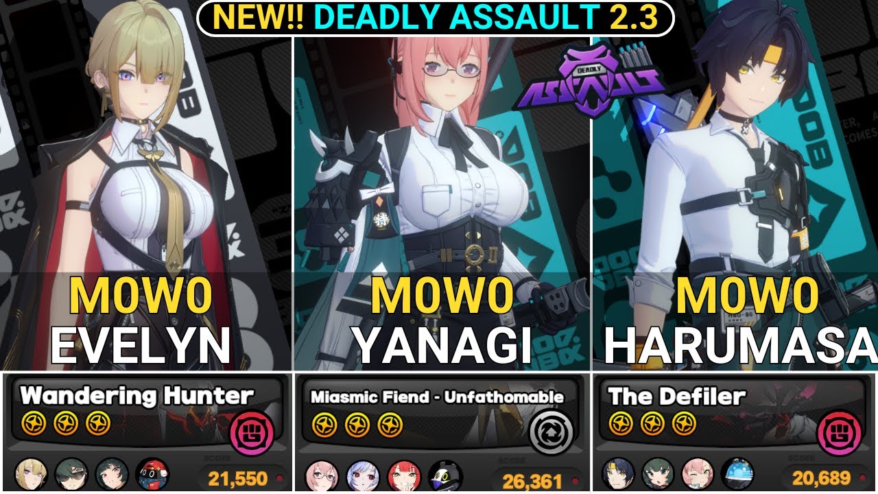 M0W0 Evelyn & Yanagi & Harumasa Showcase | NEW!! Deadly Assault Zenless Zone Zero 2.3