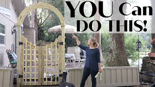 How to build an arched arbor with double gate