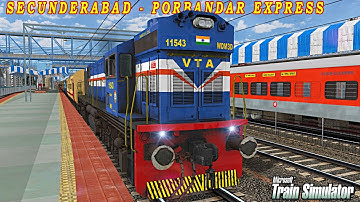 19201 Secunderabad Porbandar Express with VTA WDM3D🔥 || High Speed Train Journey in MSTS Openrails⚡