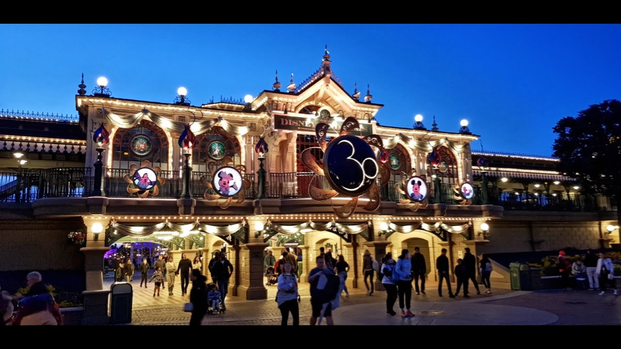 Disneyland Paris at night April 2022