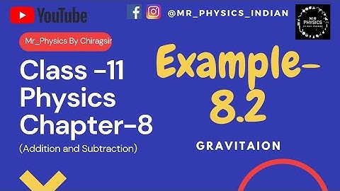 Class 11- #physics (Chapter-8)(Example-8.2) #gravitation