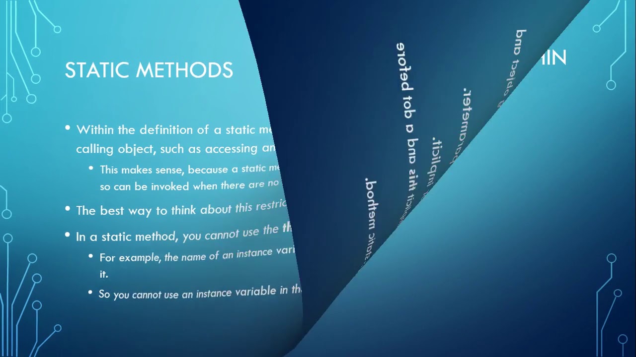 5.1 Static Methods - YouTube