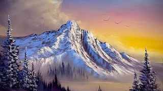 Literally EVERY SINGLE STEP - Mountain Landscape #bobross #PaintWithJosh #paintingtutorial
