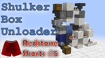 Minecraft 1.11 - Compact and Automatic Shulker Box Unloader [Redstone Shorts 5]