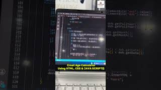 Build Age Calculator Using HTML CSS AND JAVASCRIPT #trending