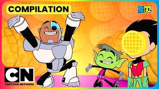 The Titans Try Making Waffles Teen Titans Go Kids Cartoon cnindia 