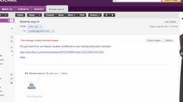 Yahoo! Mail: Read Email Messages with JAWS 12 and IE9