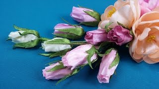 Quick ribbon rose bud/Rosebud rápida de las cintas/Быстрый бутон розы из лент