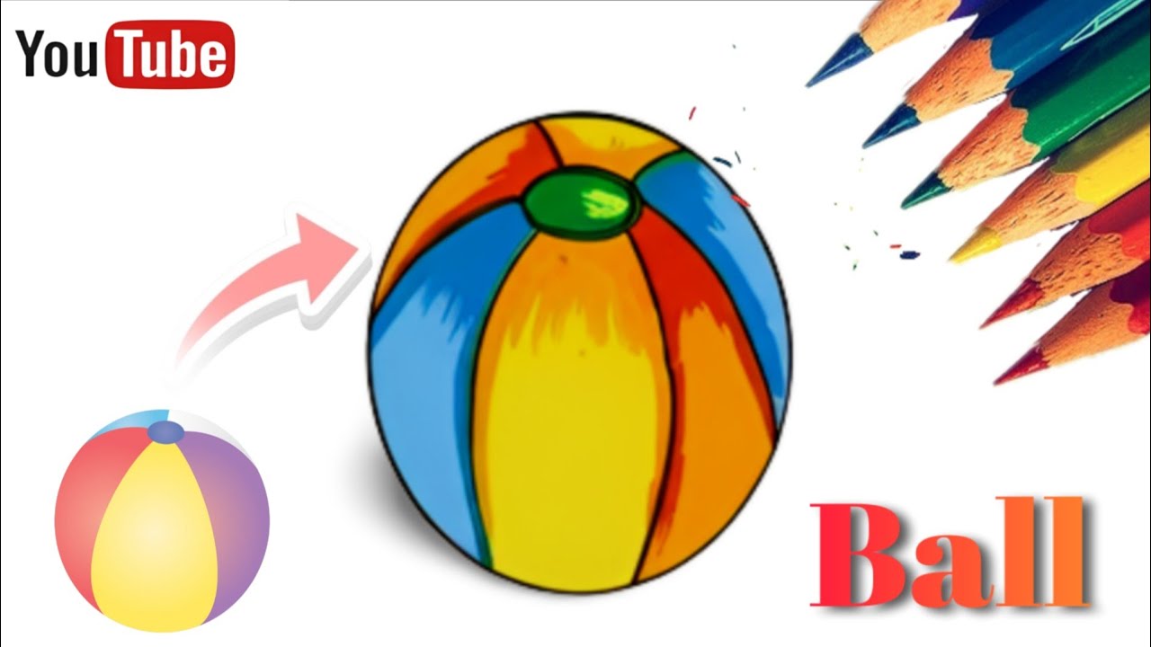 How to Draw a Ball with Oil Pastels |Simple Ball Drawing |Ball Drawing | Easy Drawing for Beginners|