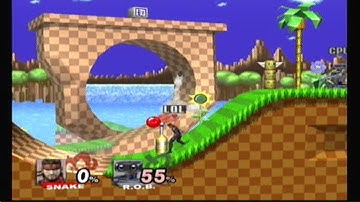 Super Smash Bros Brawl Solid Snake Dash Attack Cancel