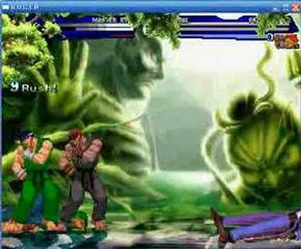 Mugen - CvS - Ryus vs. Shin Gouki and God Rugal