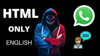 Send Whatsapp Message Without Adding Contact Using HTML In English | HTML Tricks |