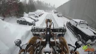 MetalPless MaxxPro and Cat 926M Plowing Snow Storm