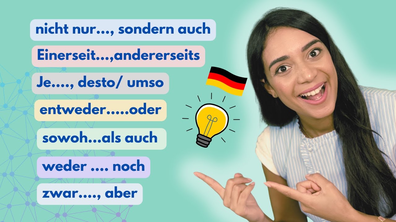 🧩🇩🇪Doppelkonnektoren –zweiteilige Konnektoren in 10 Minuten erklärt تعلم اللغة الالمانية