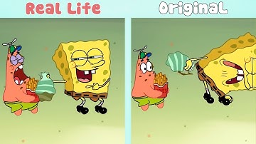 SpongeBob fart | SpongeBob Original vs Real life | SpongeBob Animation
