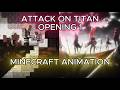 I Recreated Attack On Titan's Opening 1 in Minecraft