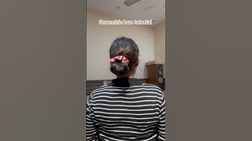 Scrunchie bun tutorial #hairstyle #shortfeed #youtubeshorts #ytshorts #shorts #goesviral#ashortaday
