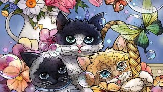 آموزش رنگ آمیزی/ بچه گربه ها                            joy painting  🍀 Animals