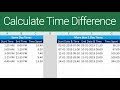 Calculate Time Difference in Excel