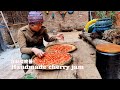 Handmade cherry jam|自家小院的樱桃熟了，吃不完摘来做成果酱【自制樱桃酱】