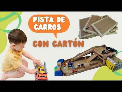 INCREIBLE PISTA DE CARROS DE CARTÓN JUEGOS CASEROS CON RECICLAJE
