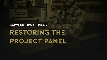 Tips and Tricks: Restoring the Project Panel