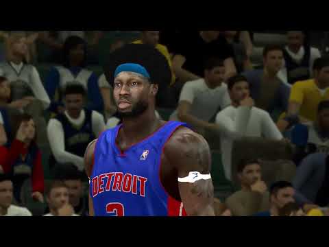 NBA 2K14 UBR Pistons Pacers 2005 Big Ben Vs J O Neal Highlights