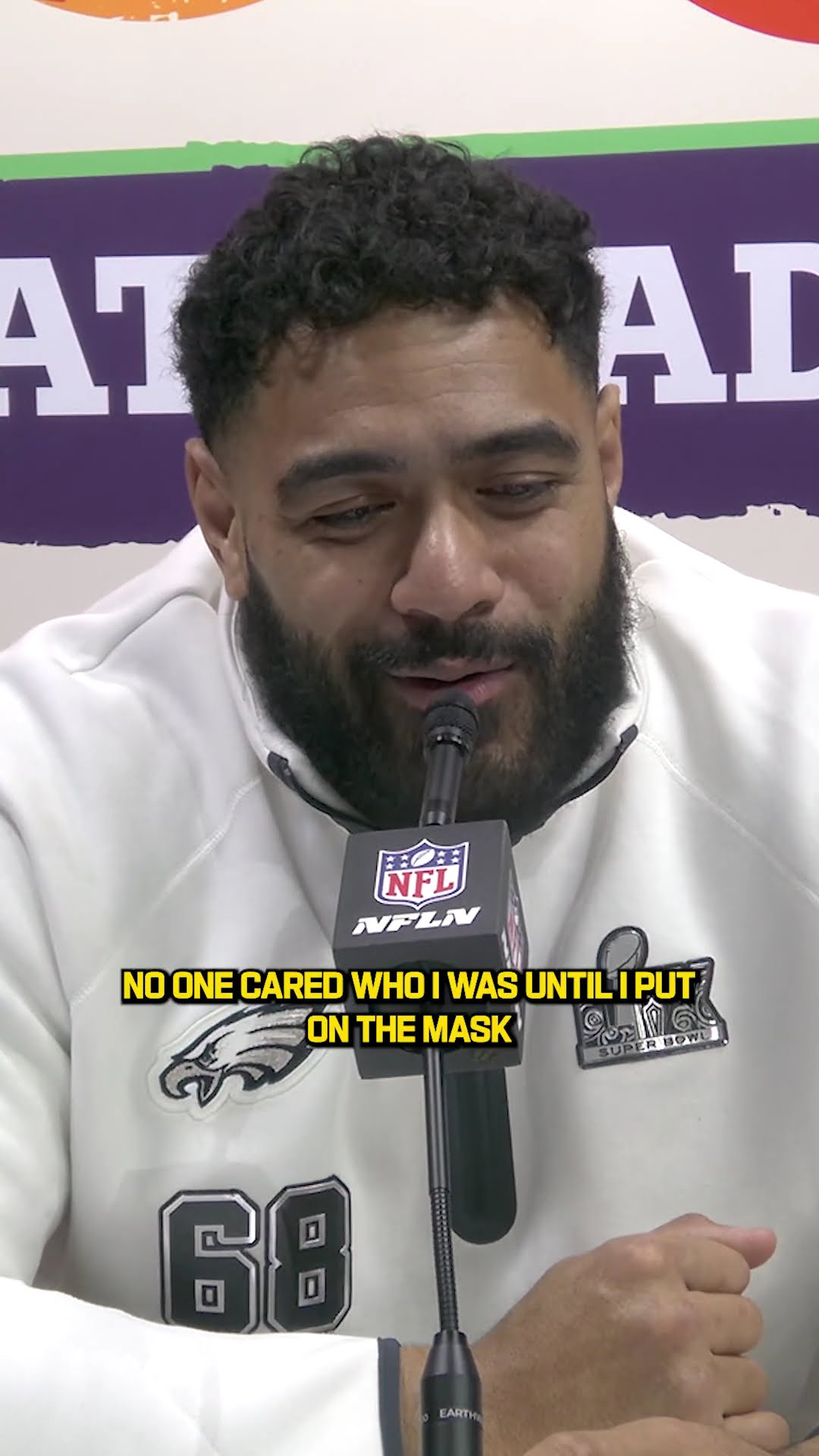 Jordan Mailata doing a Bane impression?