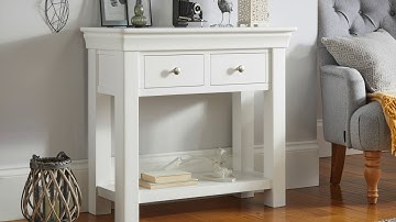 Toulouse White Painted 2 Drawer Console Table