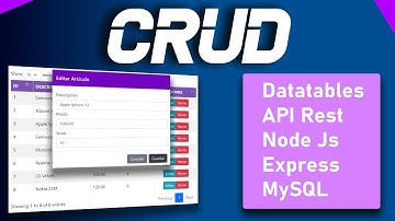 CRUD - Datatables + API Restful (NodeJS Express) + Sweet Alert 2