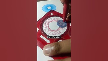 How Many Rotations Did The Pen Make In Total ?? Drawing Beautiful Spirograph Design With Pen #shorts