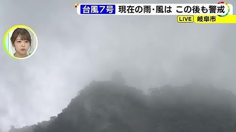 【午後2時45分ごろ】台風7号が東海地方に最接近 岐阜県岐阜市の様子は
