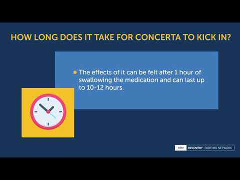 What is the time it takes for Concerta's effects to kick in? thumbnail