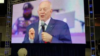 Jerry Jones speaks on the Dallas Cowboys draft at Cowboys Draft Party (2017)