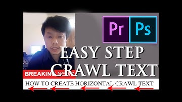 HOW TO CREATE HORIZONTAL CRAWL TEXT | EASY STEP | PREMIERE PRO | PHOTOSHOP | TUTORIAL
