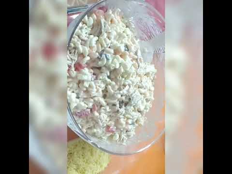 Prepare tayo ng Chicken Macaroni Salad guys...sarap pang dessert!!