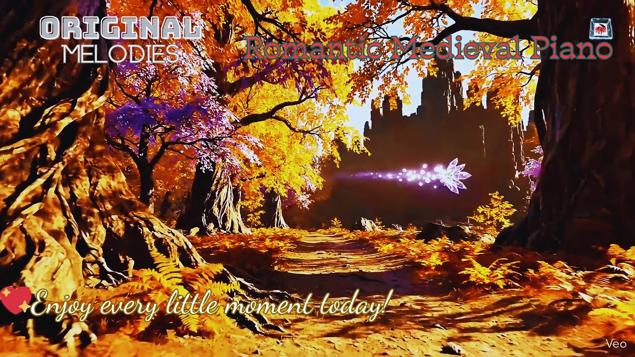 Calm Your Mind 🍃 Romantic Medieval Piano, Autumn Eternal Light Valley (Pure Instrumental)