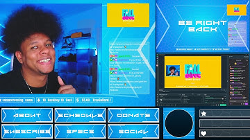 AZURE a TWITCH Animated Overlay pack for OBS Studio Streamlabs OBS etc (Download link)