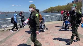 Parks Enforcement Police after Blue Angels and Thunderbirds flyover, April 28, 2020