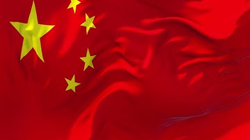 #China #Flag Waving in Wind Continuous Seamless Loop Background.