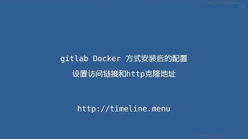 gitlab docker 方式安装后的配置