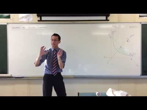 Calculating a Volume Rotated Around x = y (1 of 2: Determining Radius)