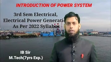Lec-2 | Electrical Power Generation |🔥 Power System Introduction| 📌3rd Sem Electrical |☎7488349472