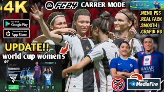 UPDATE FIFA 16 MOD EA SPORTS FC 24 ANDROID OFFLINE WORLD CUP WOMEN'S TURNAMEN MODE CARRER REAL FACK