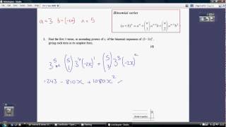 3) Edexcel Core 2 - 9 January 2009 Q1