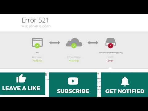 Solutions to Fixing 521 Error on CLOUDFLARE - Permanent SOLUTIONS 2022 - 100 Working ✅